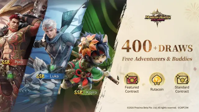 Season 0 Twin Suns and Land of Radiance rewards preview featuring Luka, Pyro, and Kojiro